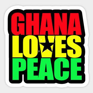 Ghana Loves Peace Sticker